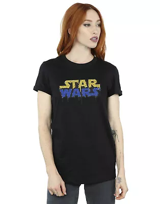 Buy Star Wars Women's Logo Jelly Boyfriend Fit T-Shirt • 13.99£
