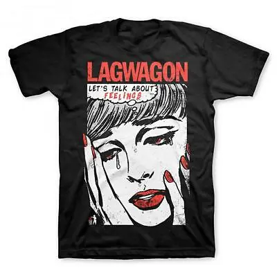Buy Vtg Lagwagon Band Let's Talk About Feelings Cotton Black Full Size Shirt MM1152 • 25.20£