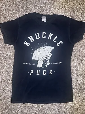 Buy Knuckle Puck Black Tee “Let The Bad Luck Clutch My Arms” T-Shirt Size Small • 21.55£