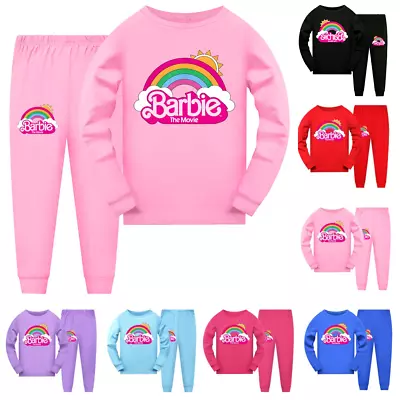 Buy Girls Babie Long Sleeve Tops Pants Outfits Set Kids Clothes Nightwear Pyjamas UK • 5.22£