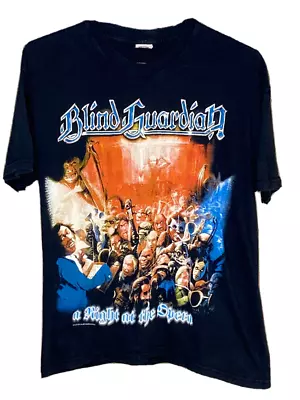 Buy Vintage Blind Guardian 2002 A Night At The Opera 00s Short Sleeve T-Shirt • 46.68£