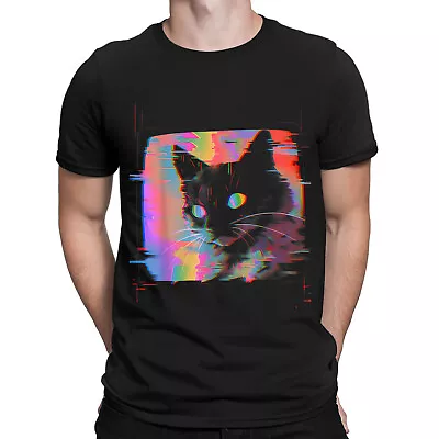 Buy Psychedelic Weirdcore Cat Vaporwave Aesthetic Trippy Mens Womens T-Shirts #NED • 3.99£