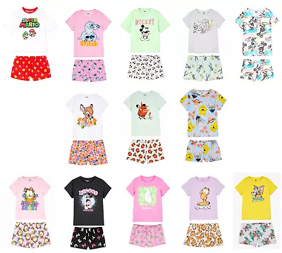 Buy Ladies Character Pyjamas Women 6 - 24 Summer T-Shirt Tee Top Shorts PJs Primark • 13.95£