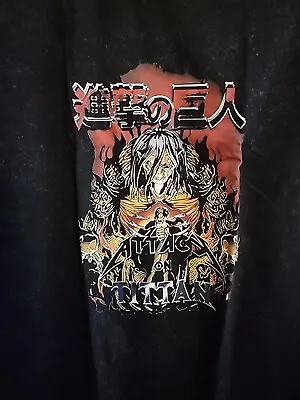 Buy Attack On Titan Colossal Titan Black T-Shirt Size Large CR5 Excellent  • 19.60£