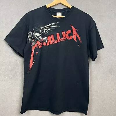 Buy Metallica T Shirt Mens Medium Black Print Logo Vintage Tour Gildan Destroy Rare • 14.69£