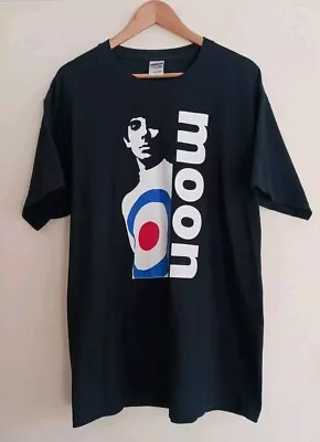 Buy Keith Moon 'The Who' Mens T Shirt Size Large - Dark Navy Blue - Retro Mod Style • 16.95£