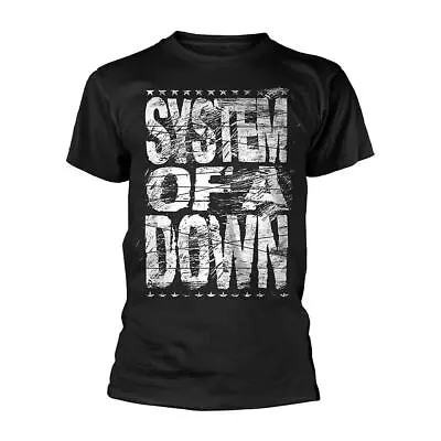 Buy Officially Licensed System Of A Down Distressed Logo Mens Black T Shirt Tee • 15.45£