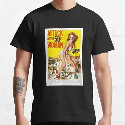 Buy Attack Of The 50ft Woman 1958 Art Poster Retro Movie Classic T-shirt • 18.66£